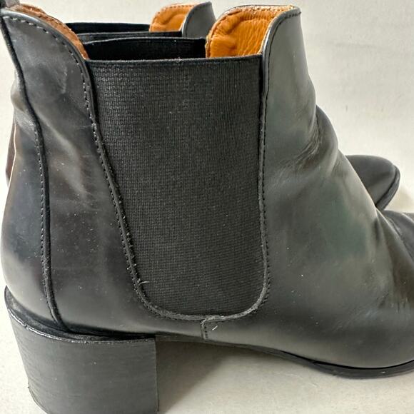 Everlane The Heel Boot block heel ankle smooth leather bootie in Black size 11 - Picture 8 of 16